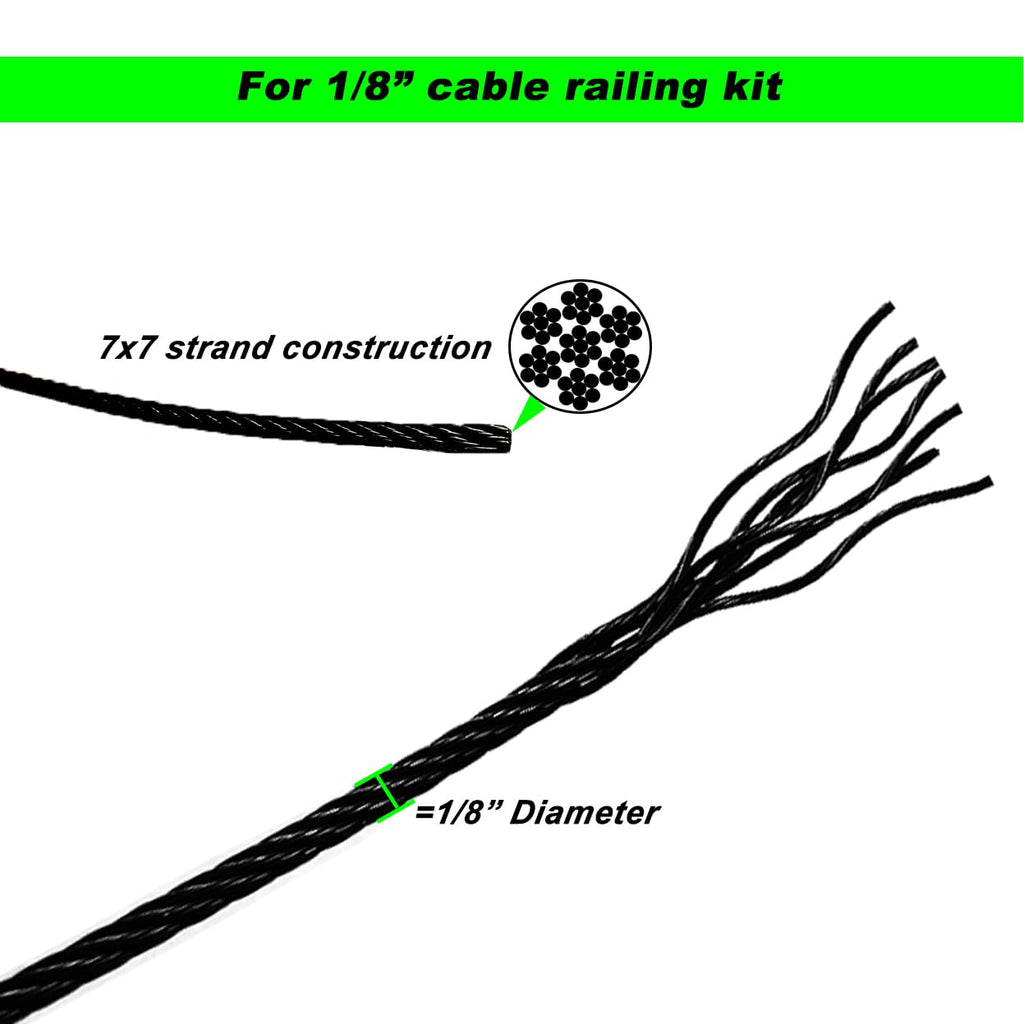 Black T316 Stainless Steel Wire Rope T220893