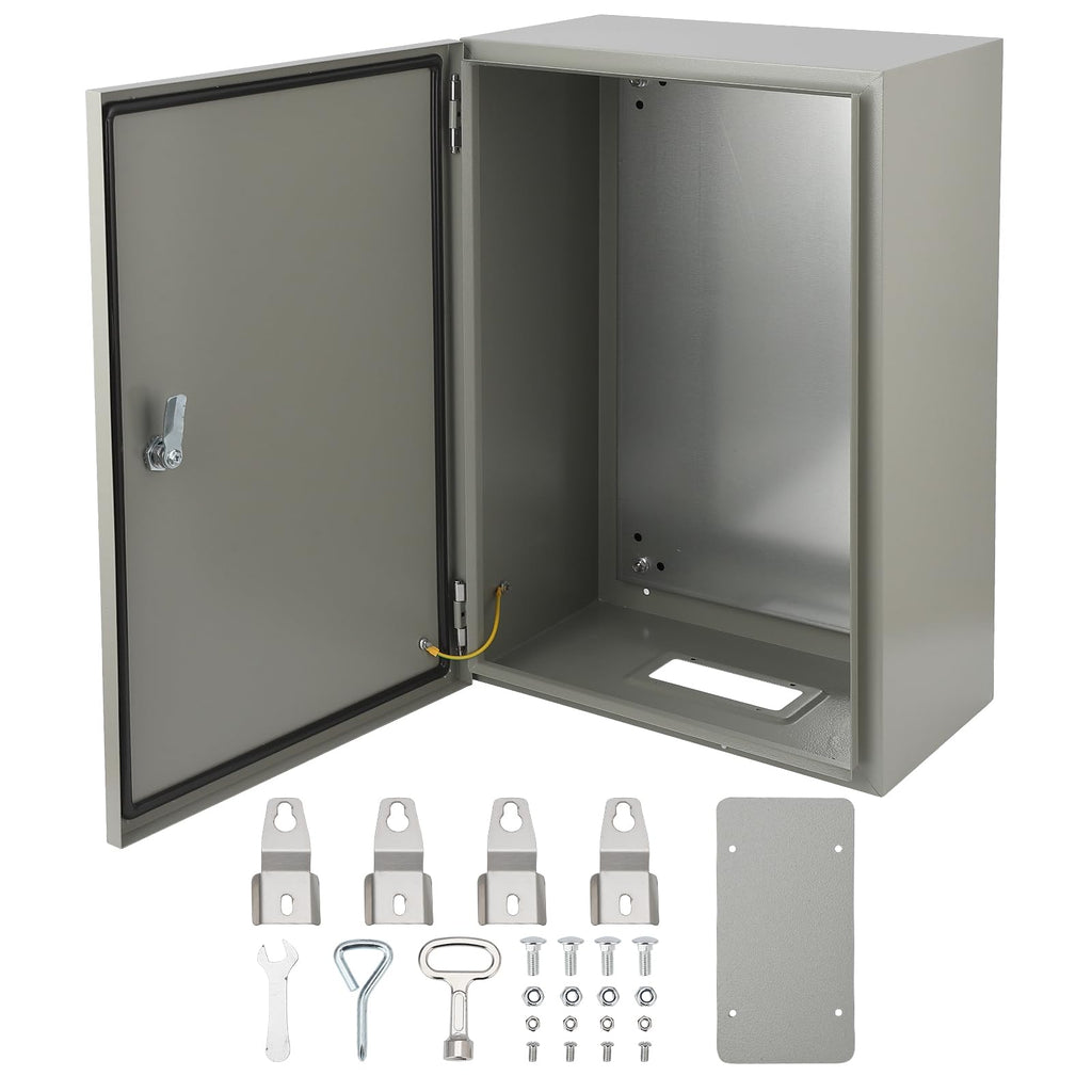 24" x 16" x 10" Waterproof Stainless Steel Electrical Enclosure Box with Lock S255676