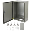 24" x 16" x 10" Waterproof Stainless Steel Electrical Enclosure Box with Lock S255676
