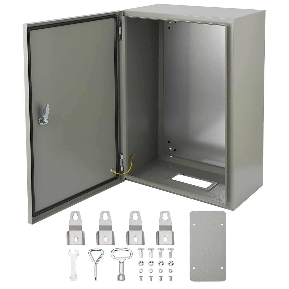 24" x 16" x 10" Waterproof Stainless Steel Electrical Enclosure Box with Lock S255676