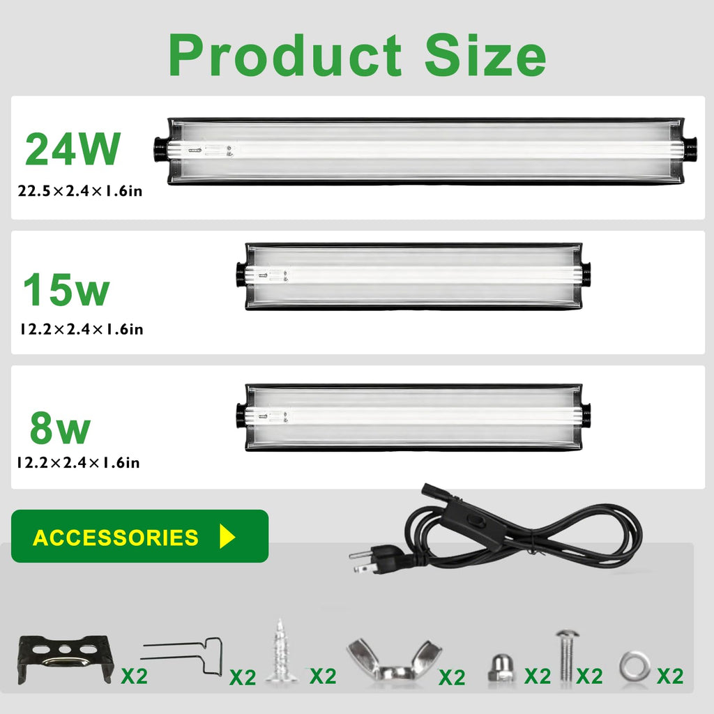 15W T5 HO UVB Terrarium Hood with Detachable Curved Reflector Q844