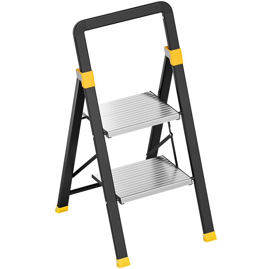 2 Step Ladder Lightweight Aluminum Folding Step Stool M3476