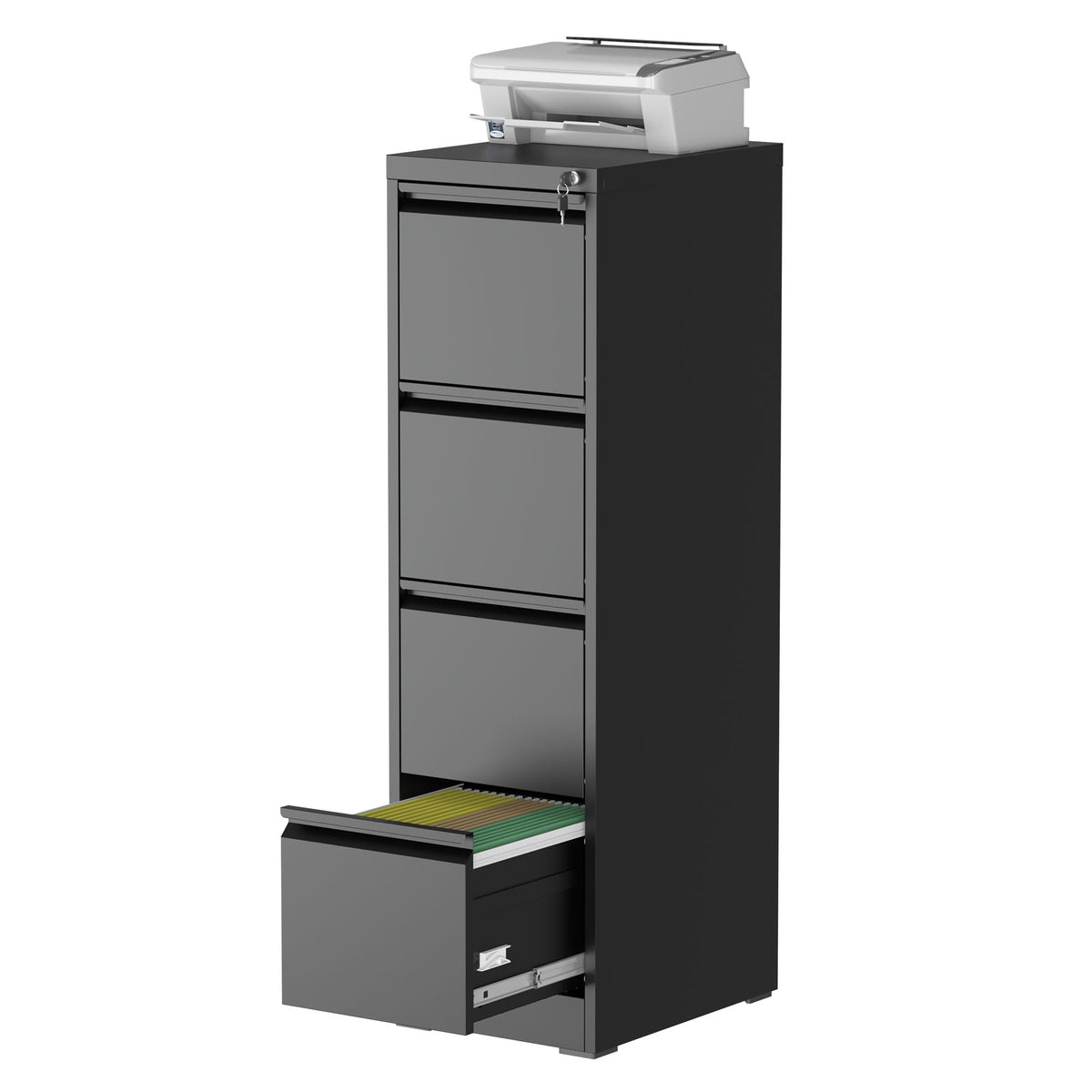 4 Drawer File Cabinet with Lock T418