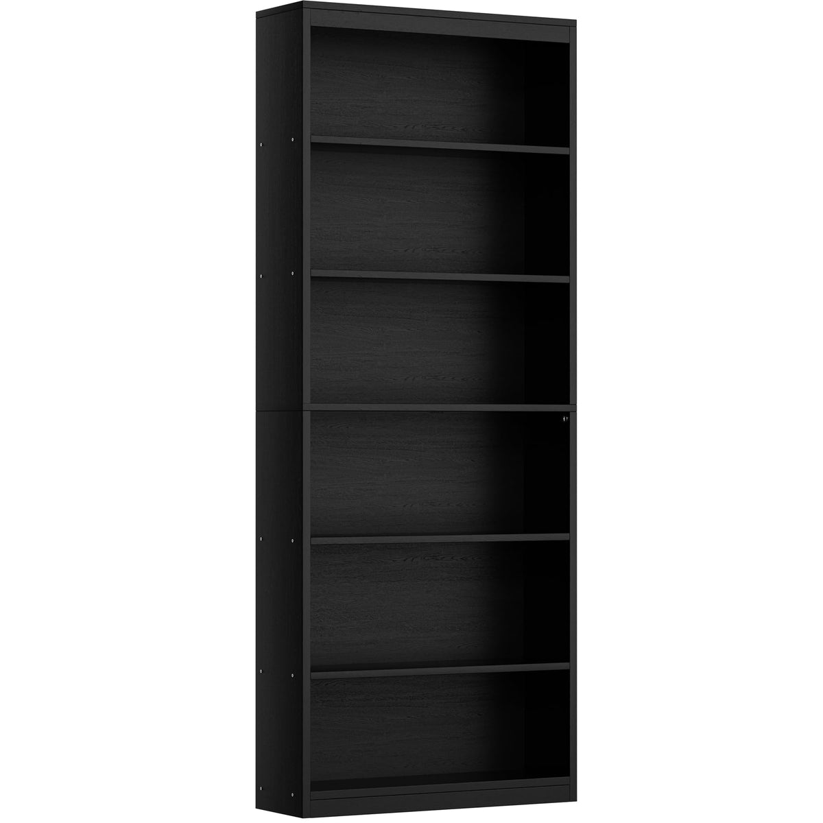 6-Tier Black Bookshelf E446