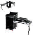 16U DJ Controller Case Rack with 2 Side Tables and 4 Casters K537