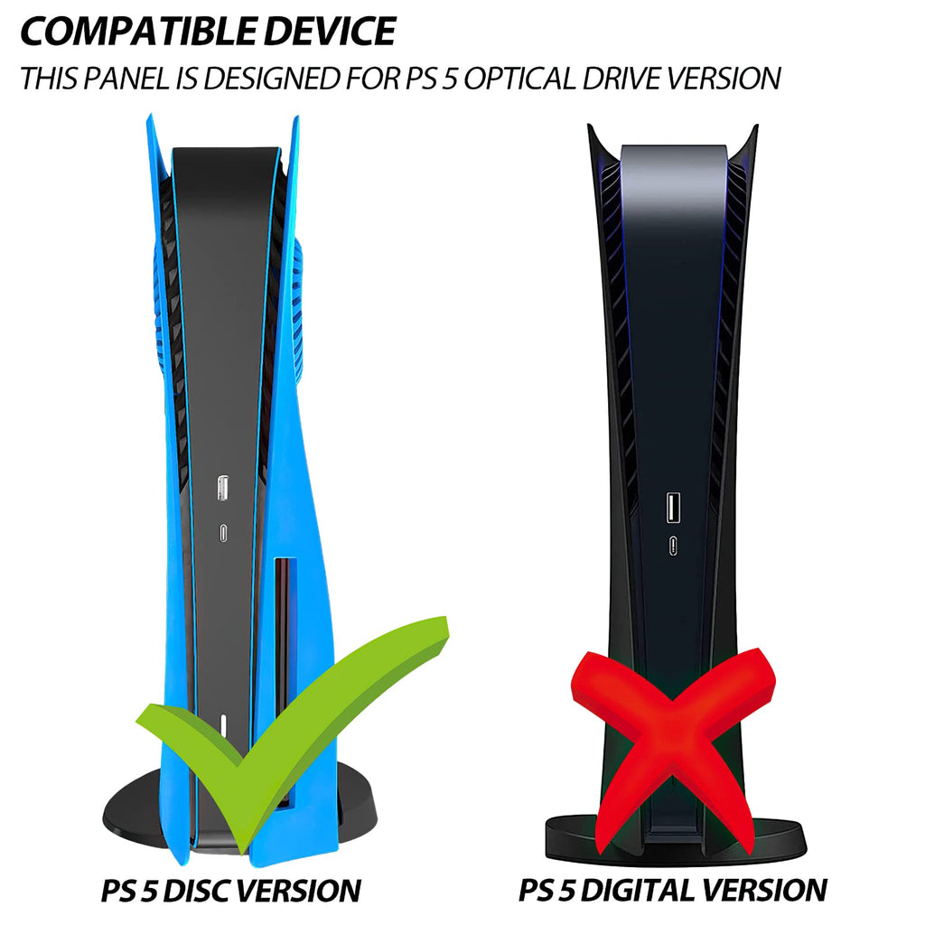Face Plate Cover Shell with Cooling Vents for PS5 Disc Edition Console (Starlight Blue) B33246