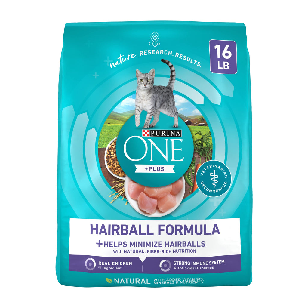 Natural Hairball Control Dry Cat Food, 16 lb Bag Q193