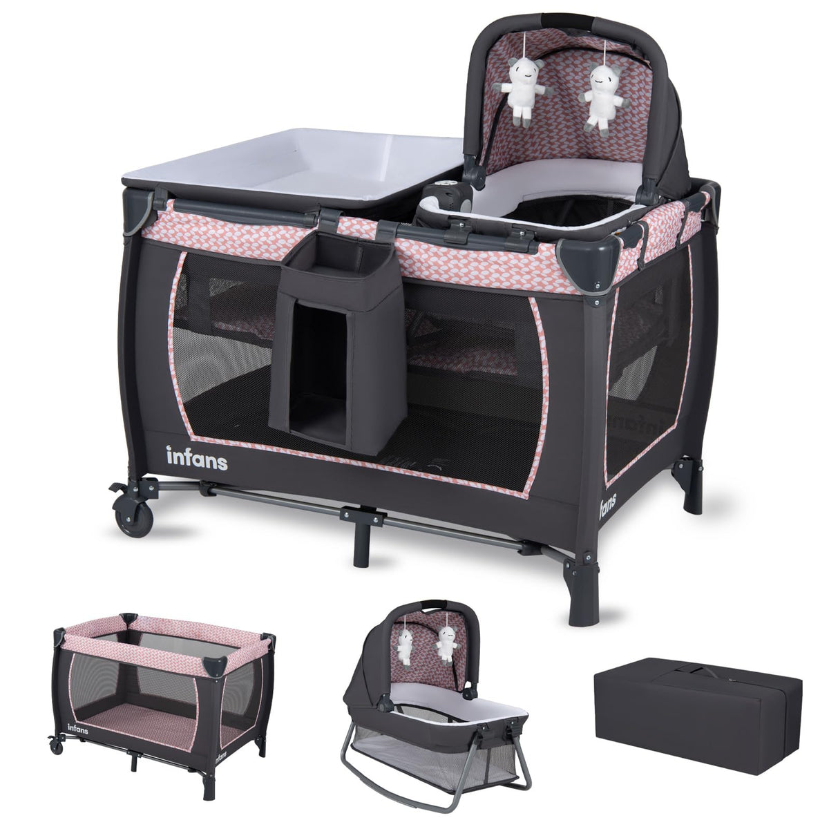 5 in 1 Pack and Play with Bassinet W891807