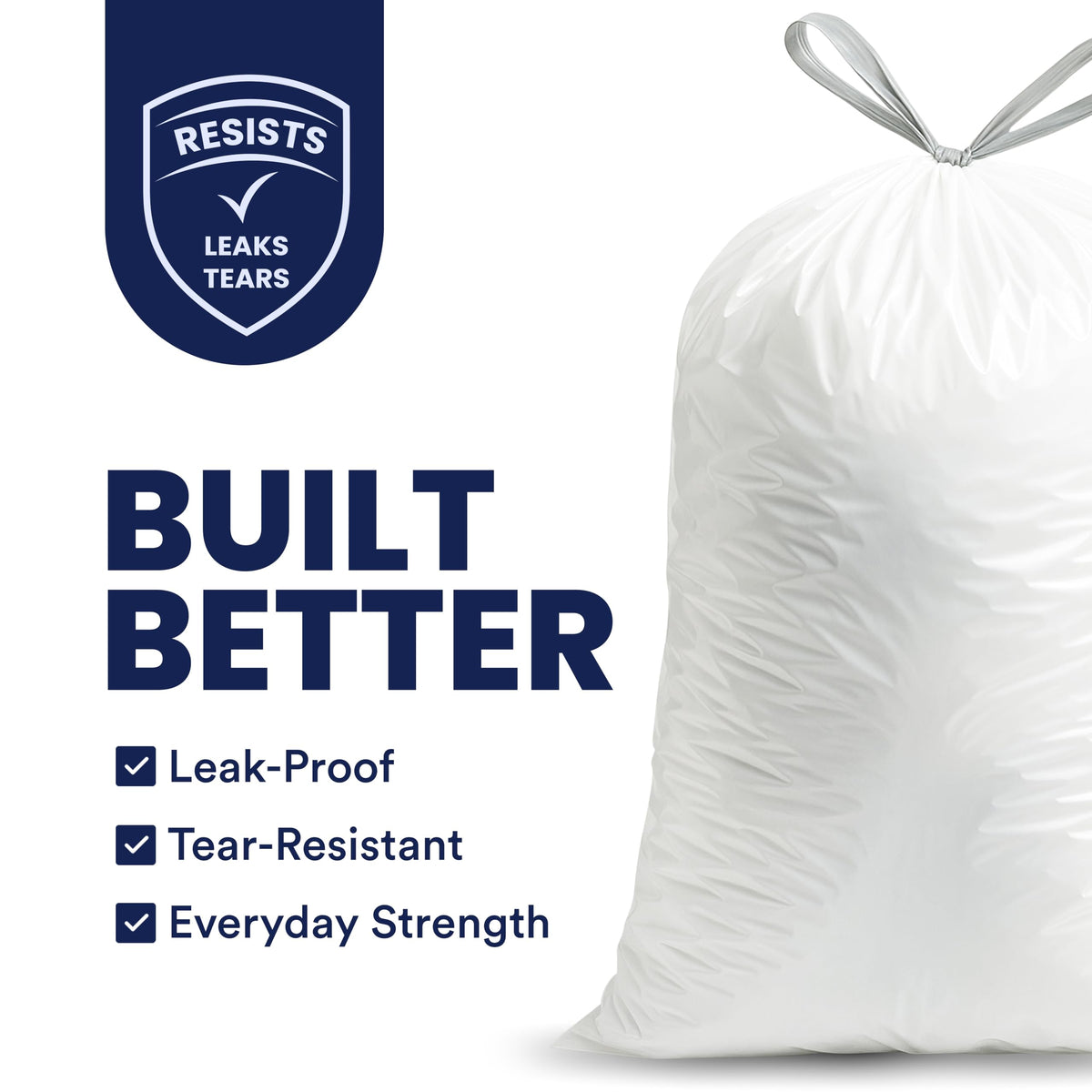 4-6 Gallon White Drawstring Bags Q127