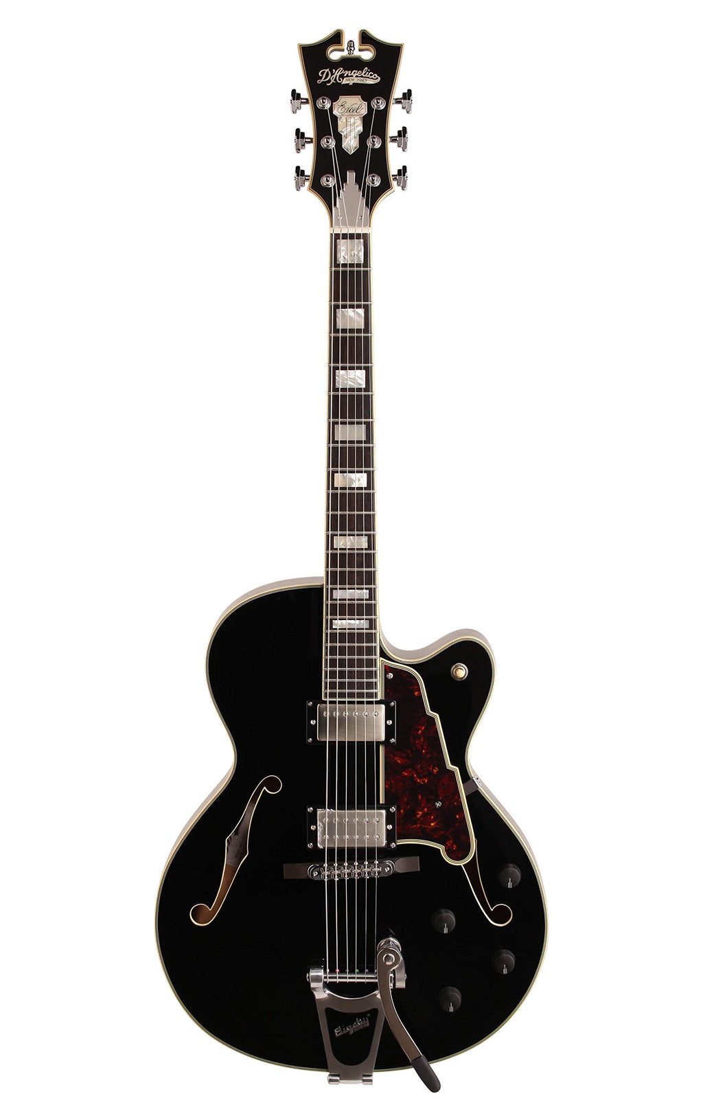 Black Archtop Hollowbody Electric Guitar C6283