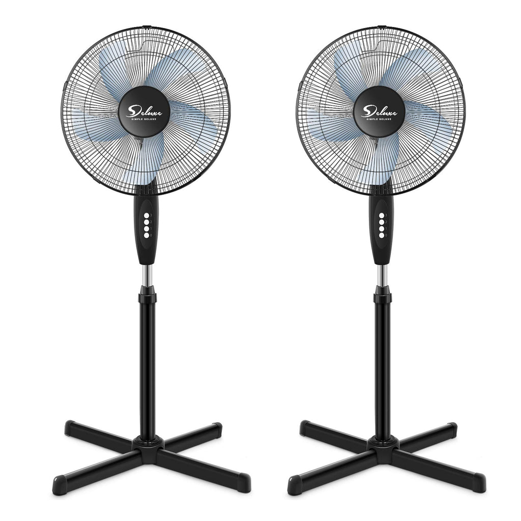 16″ 3 Speed Oscillating Pedestal Stand Fan, Black N69981