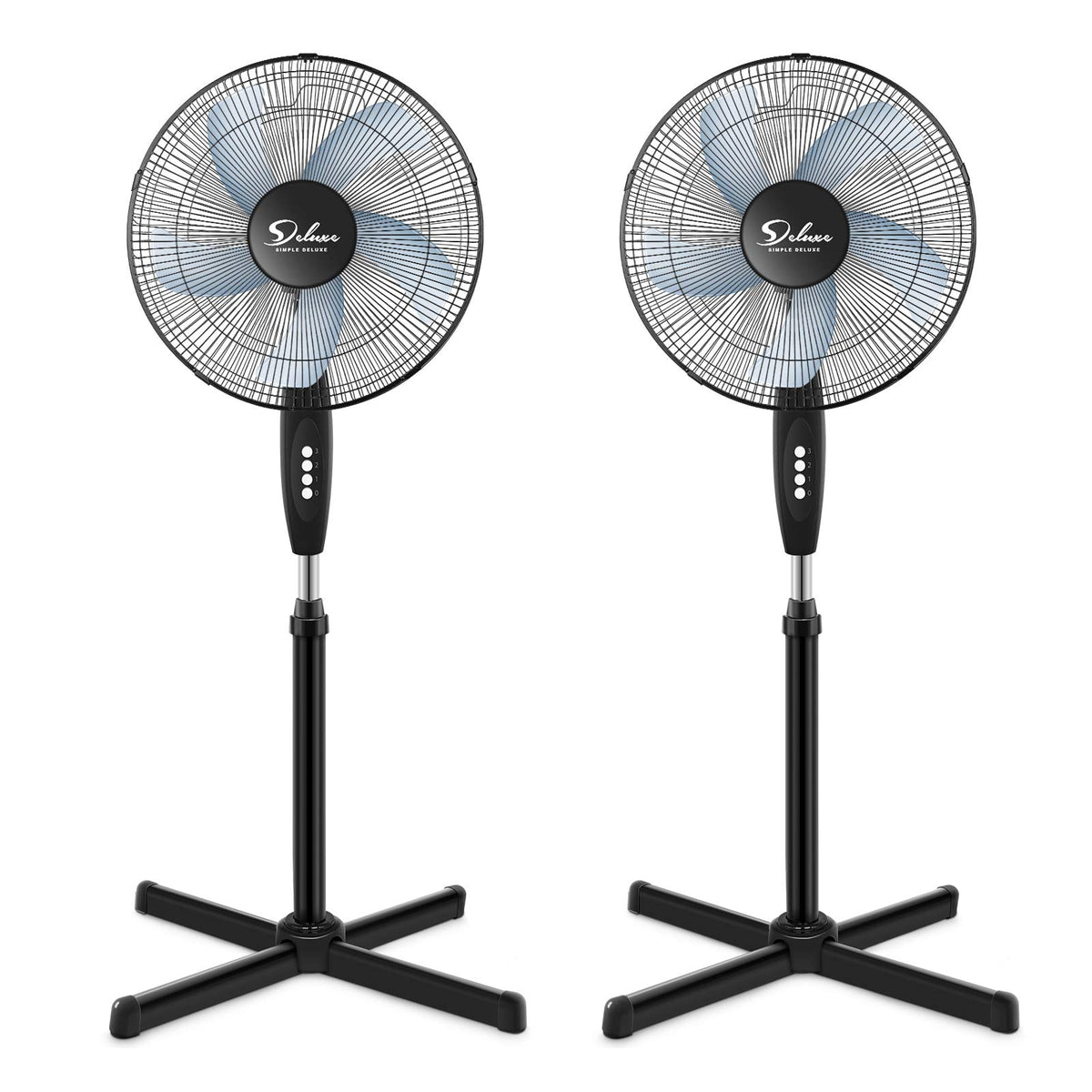 16″ 3 Speed Oscillating Pedestal Stand Fan, Black N69981