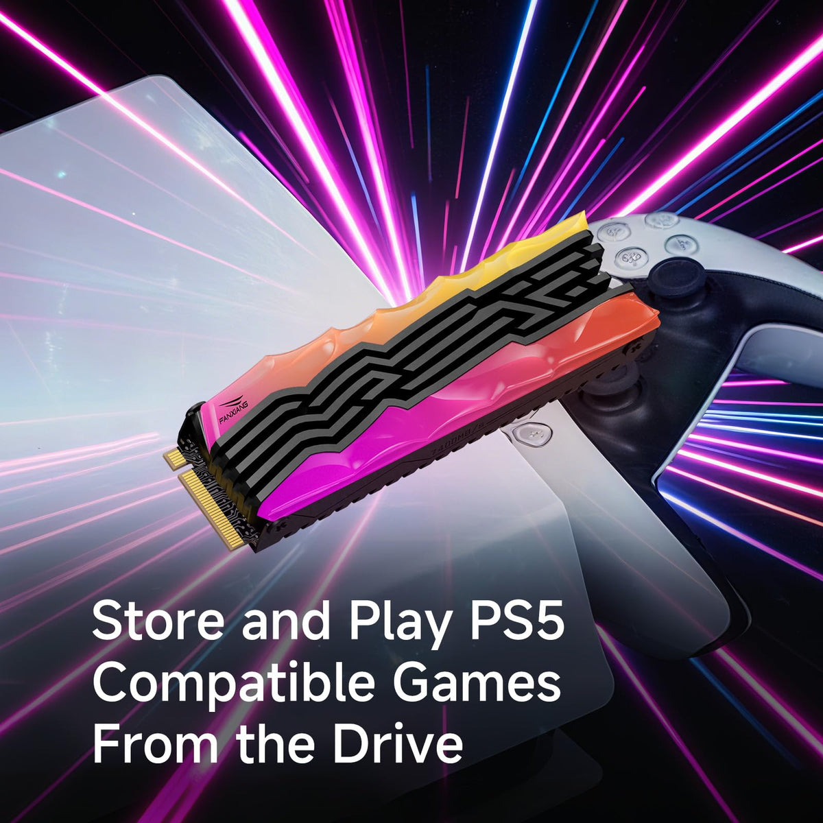 2TB NVMe M.2 SSD PCIe 4.0 Internal Solid State Drive with RGB Heatsink I9148