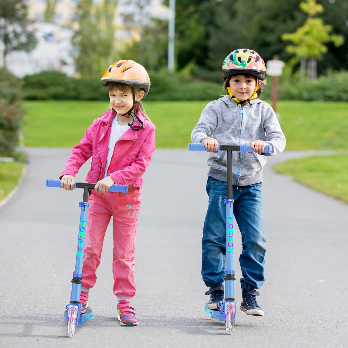 2 Wheel Adjustable Height Foldable Lightweight Kick Scooter B6641