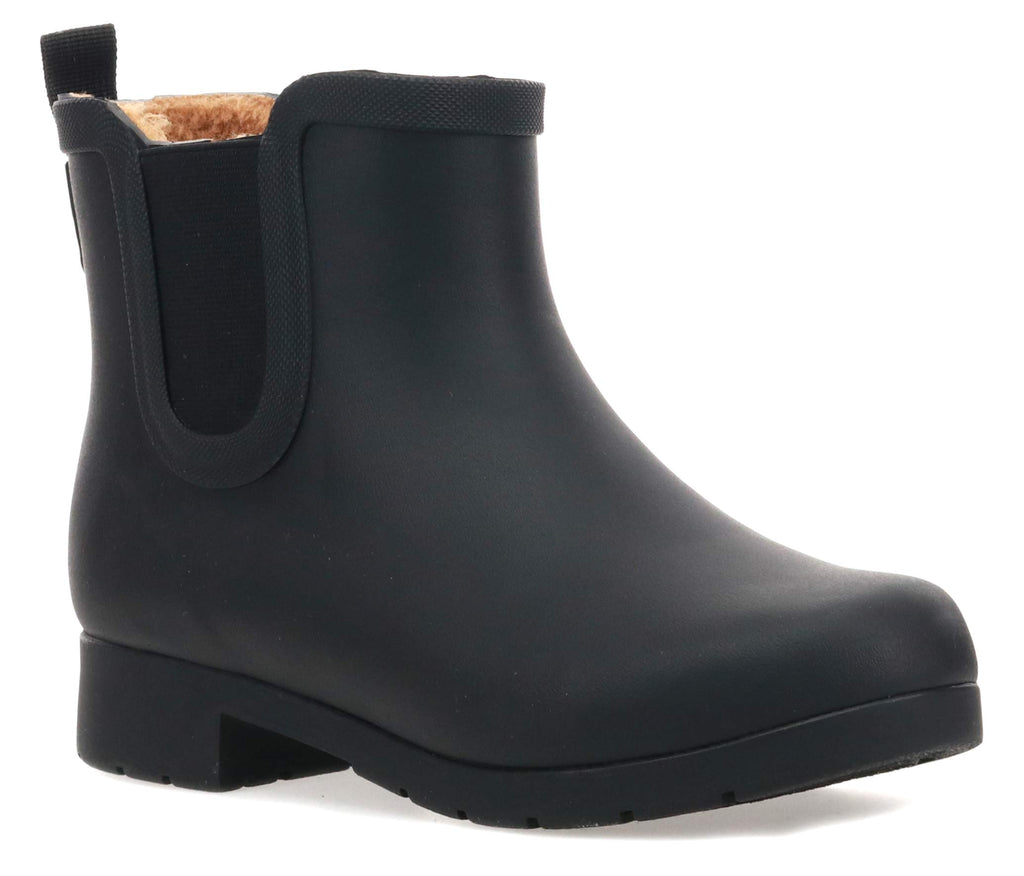 Waterproof Faux Fur Chelsea Rain Boot O996451