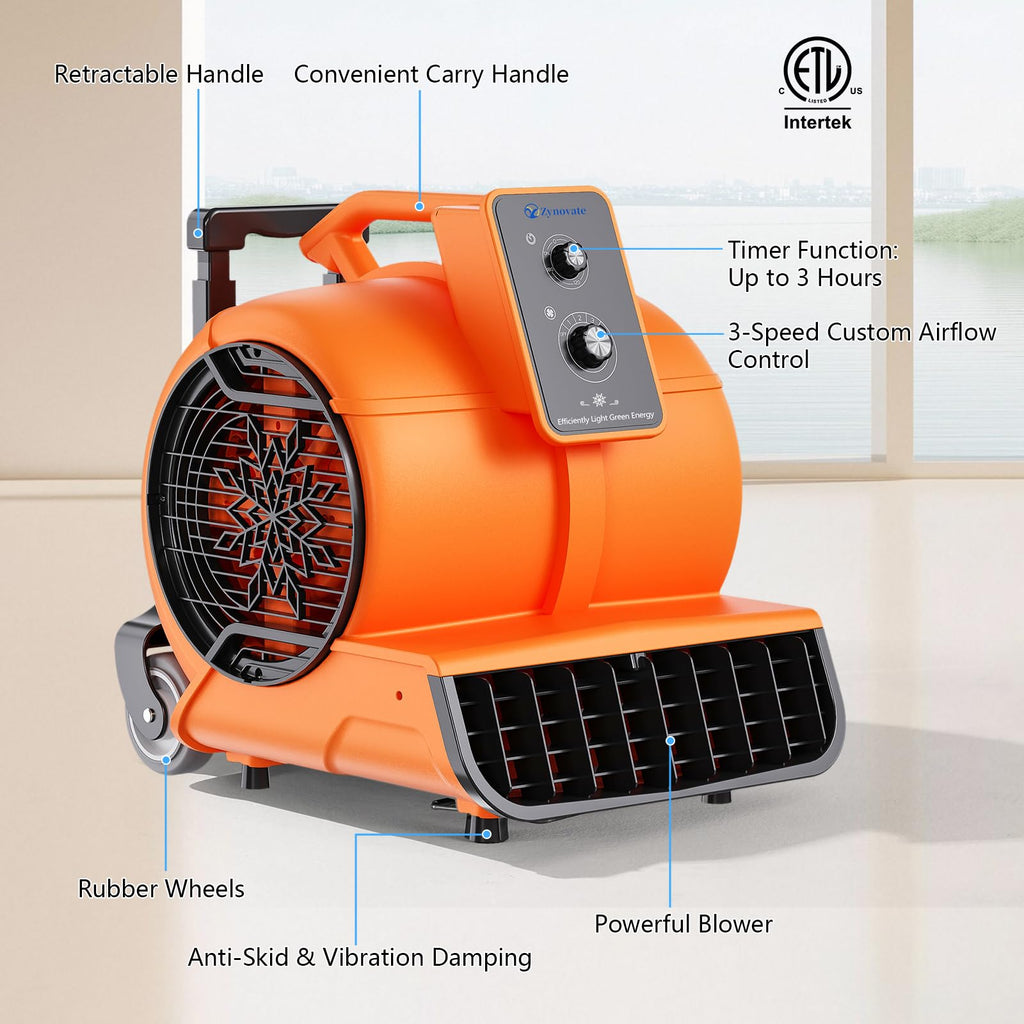 1 HP 4000 CFM Portable Air Mover Z1665