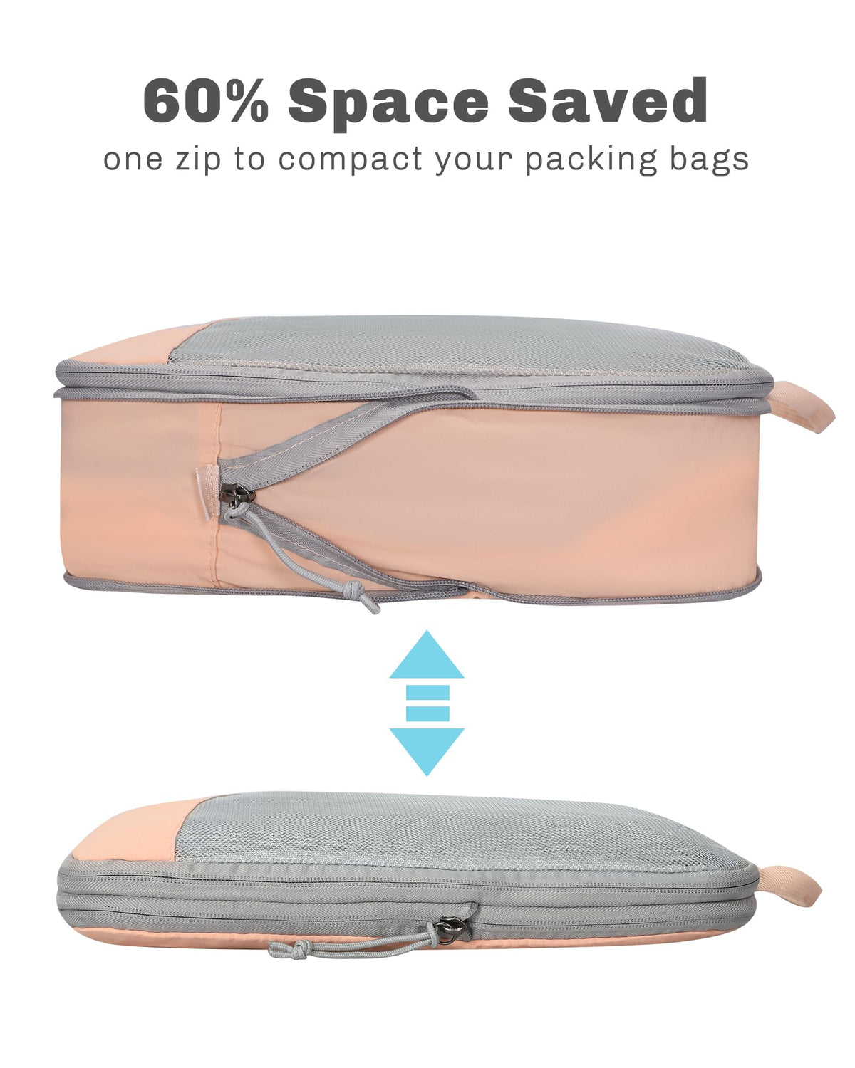 Rolling Backpack with Wheels 43L with Packing Cubes Set 6PC U1485