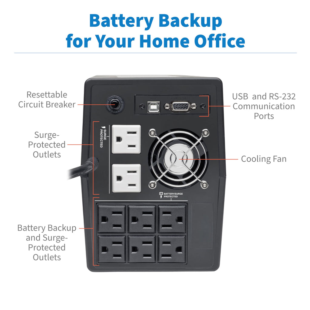 1500VA UPS 900W 8 Outlets O3867