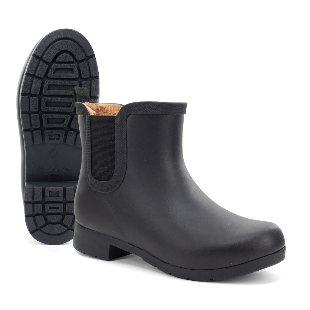 Waterproof Faux Fur Chelsea Rain Boot O996451