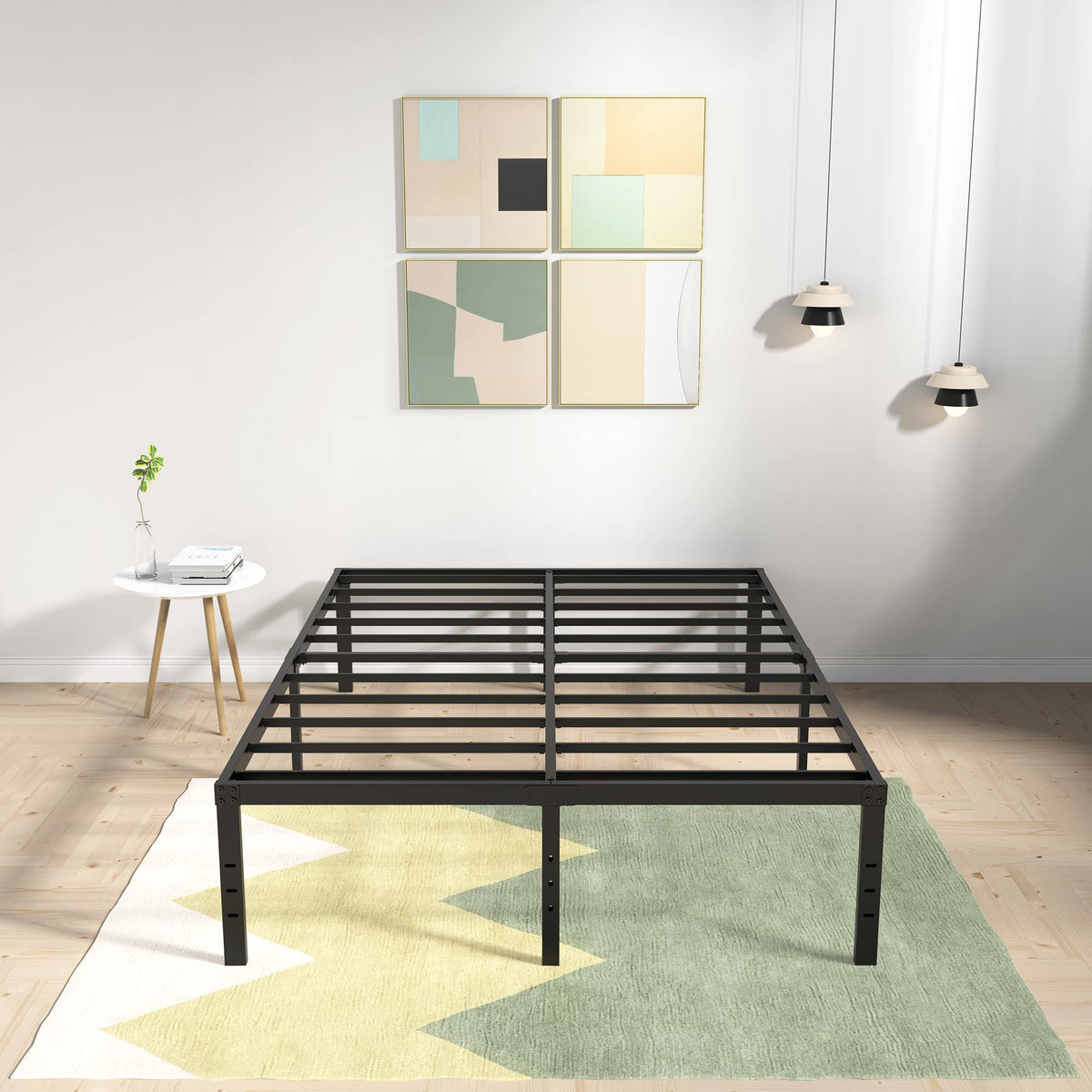 18 Inch High Queen Size Bed Frame with Storage A728018