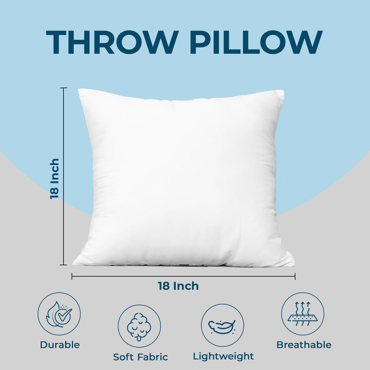 18x18 Decorative Pillow Inserts Set of 4 O502