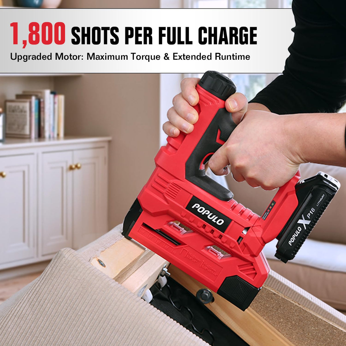 18 Gauge 2 In 1 Cordless Brad Nailer Stapler R9044