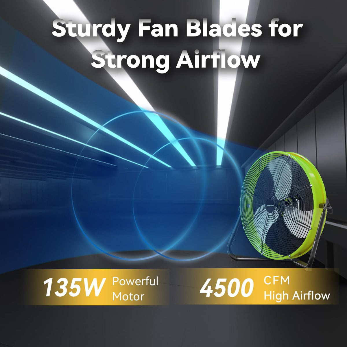 20 In 3 Speed High Velocity Floor Fan F541