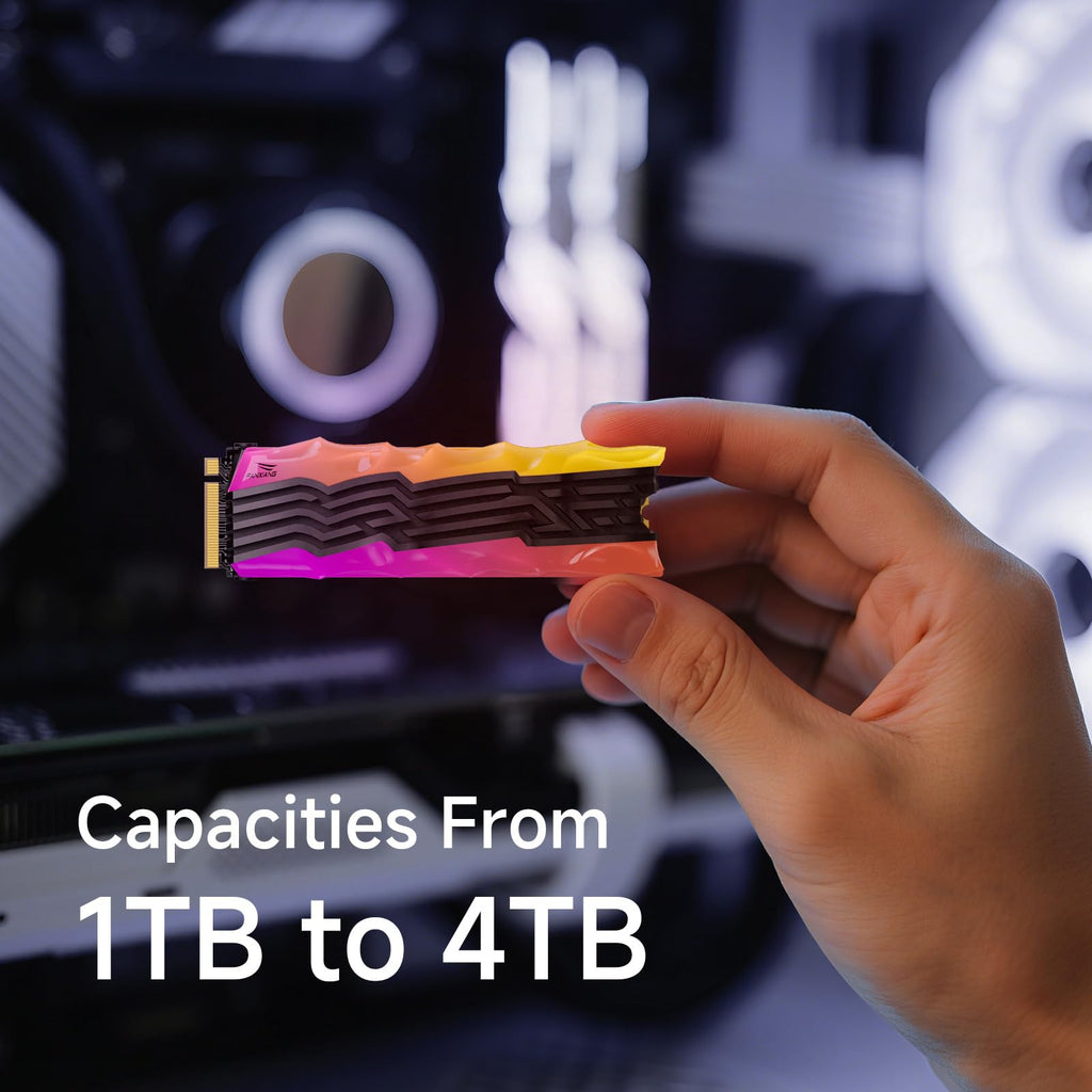 2TB NVMe M.2 SSD PCIe 4.0 Internal Solid State Drive with RGB Heatsink I9148