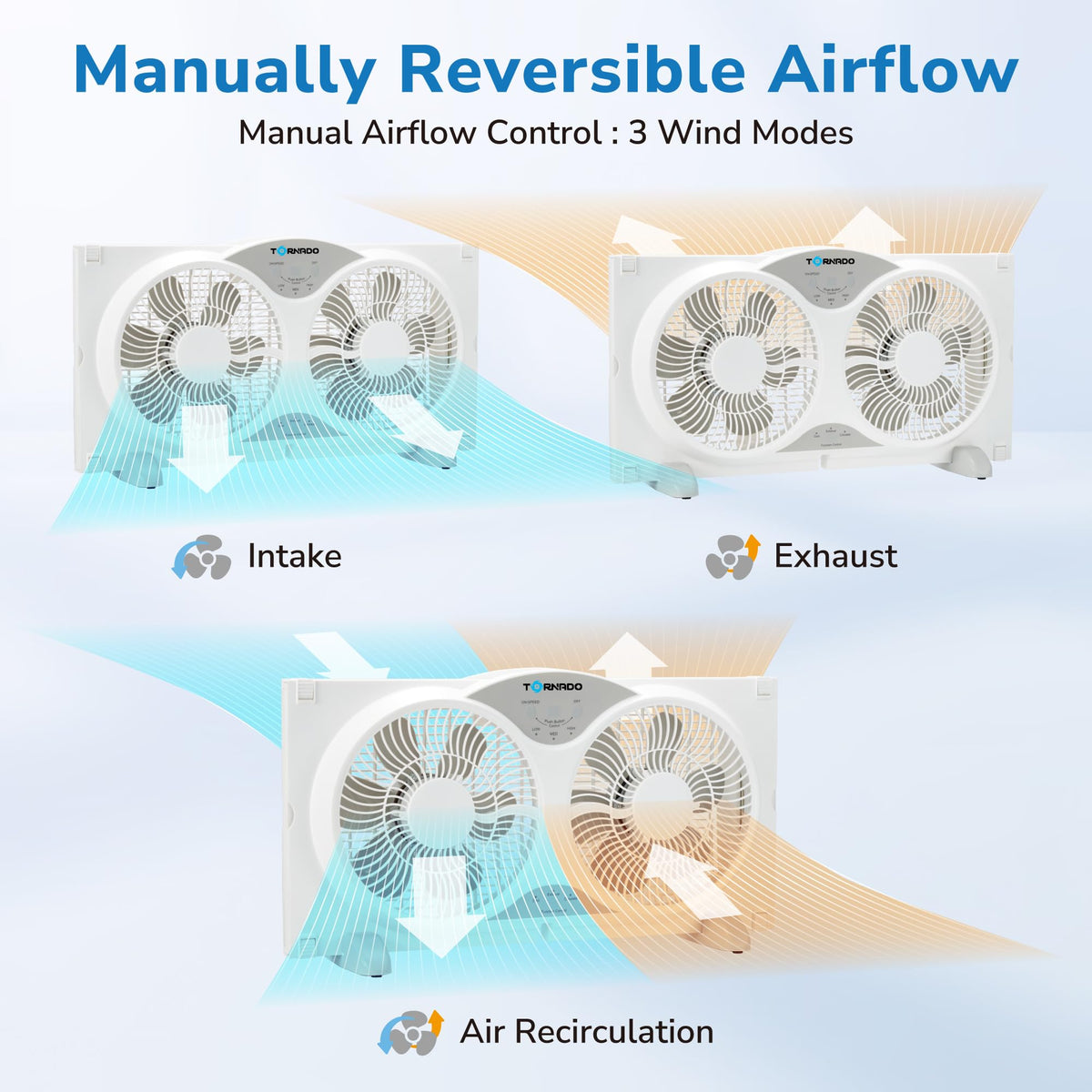 9 Inch 3-Speed White Window Fan X657