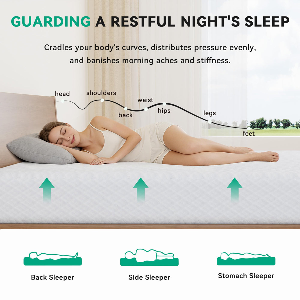 6 Inch Twin Memory Foam Mattress K63613