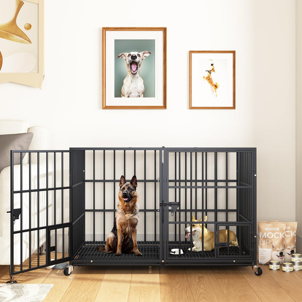 42 Inch Heavy Duty Metal Dog Crate with Divider M630675