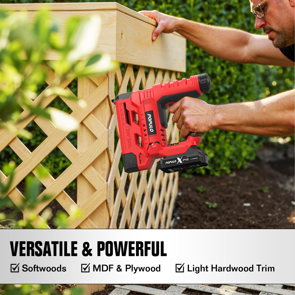 18 Gauge 2 In 1 Cordless Brad Nailer Stapler R9044