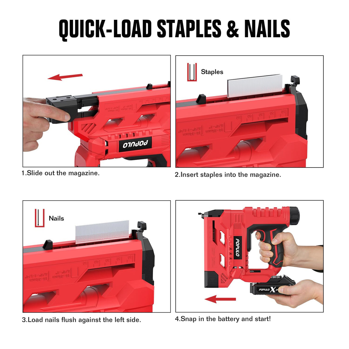 18 Gauge 2 In 1 Cordless Brad Nailer Stapler R9044
