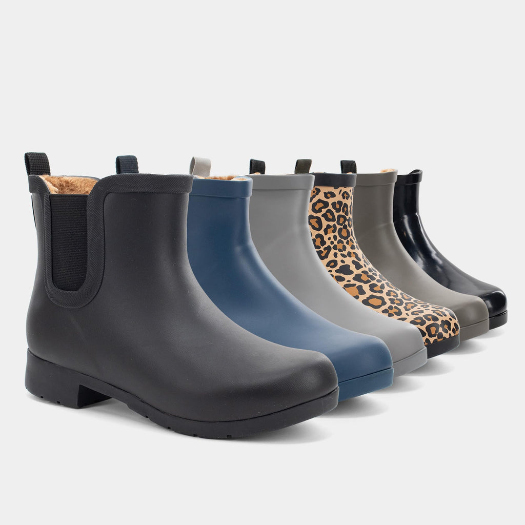 Waterproof Faux Fur Chelsea Rain Boot O996451