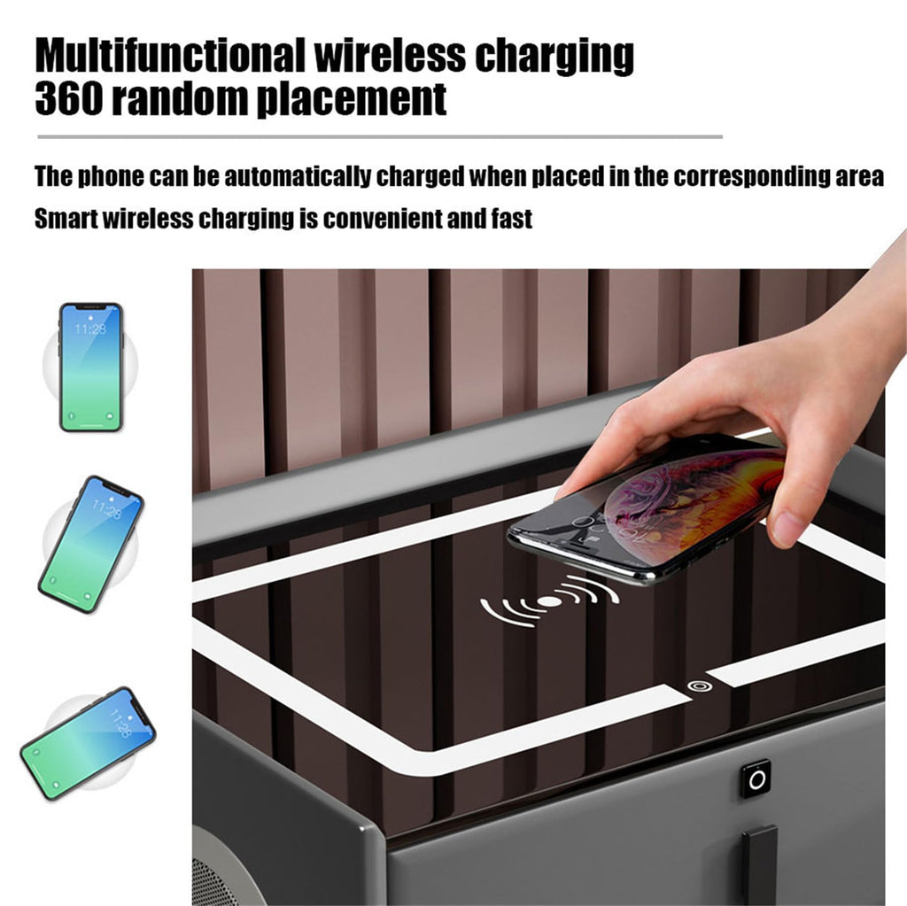Pink 3 Drawer LED Nightstand with Wireless Charging X218112