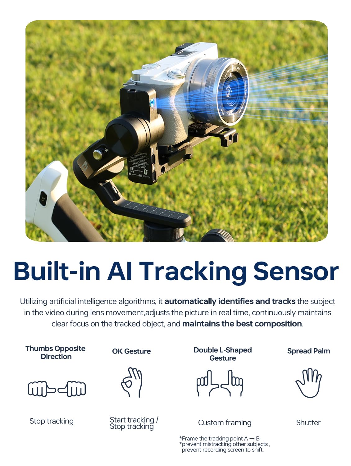 Camera Gimbal with Built-in AI Tracking P163
