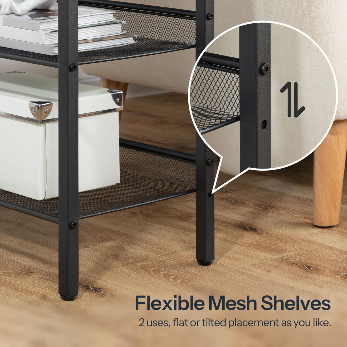 3-Tier Narrow End Table with Charging Station C161075