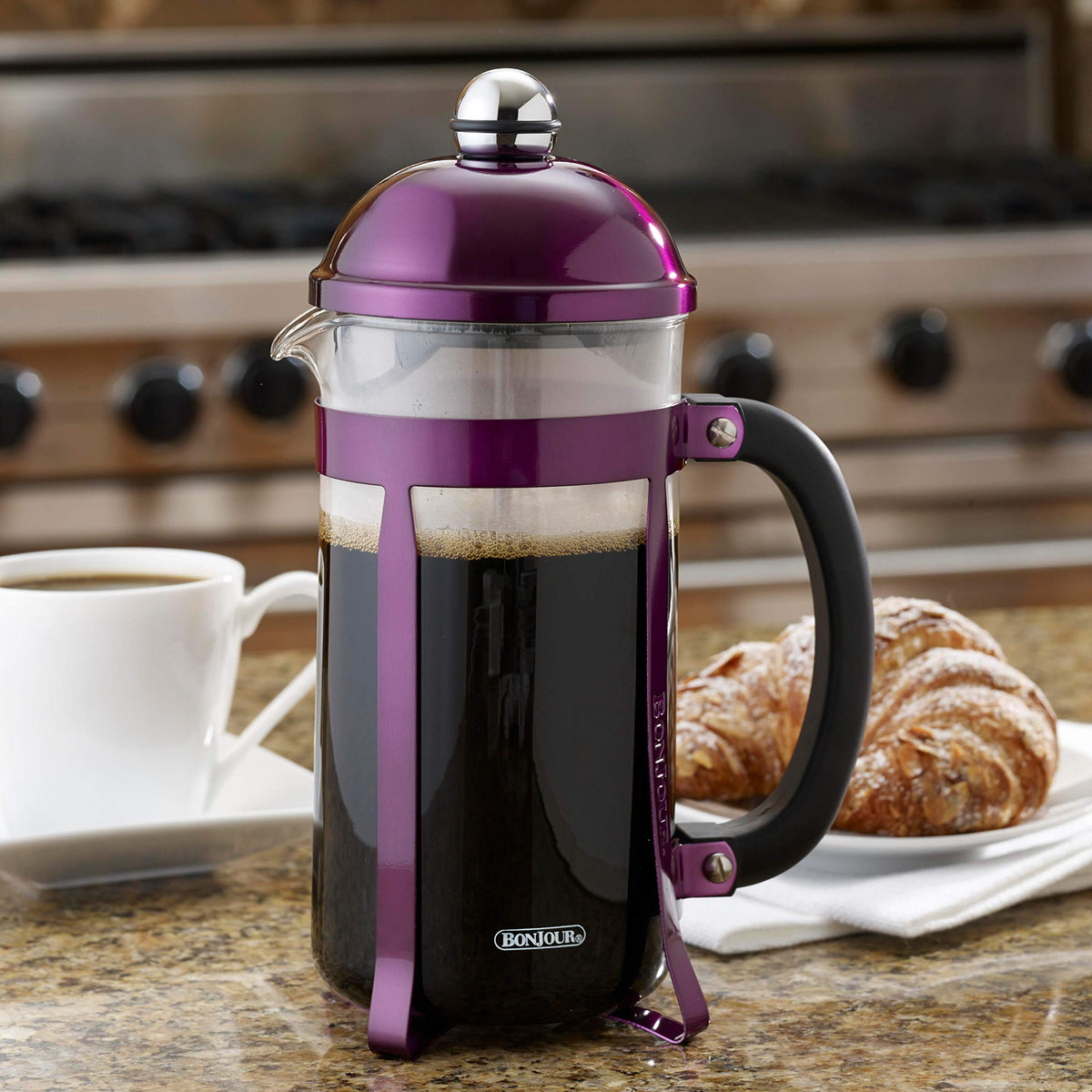 French Press Coffee Maker 8 Cup Purple A35902