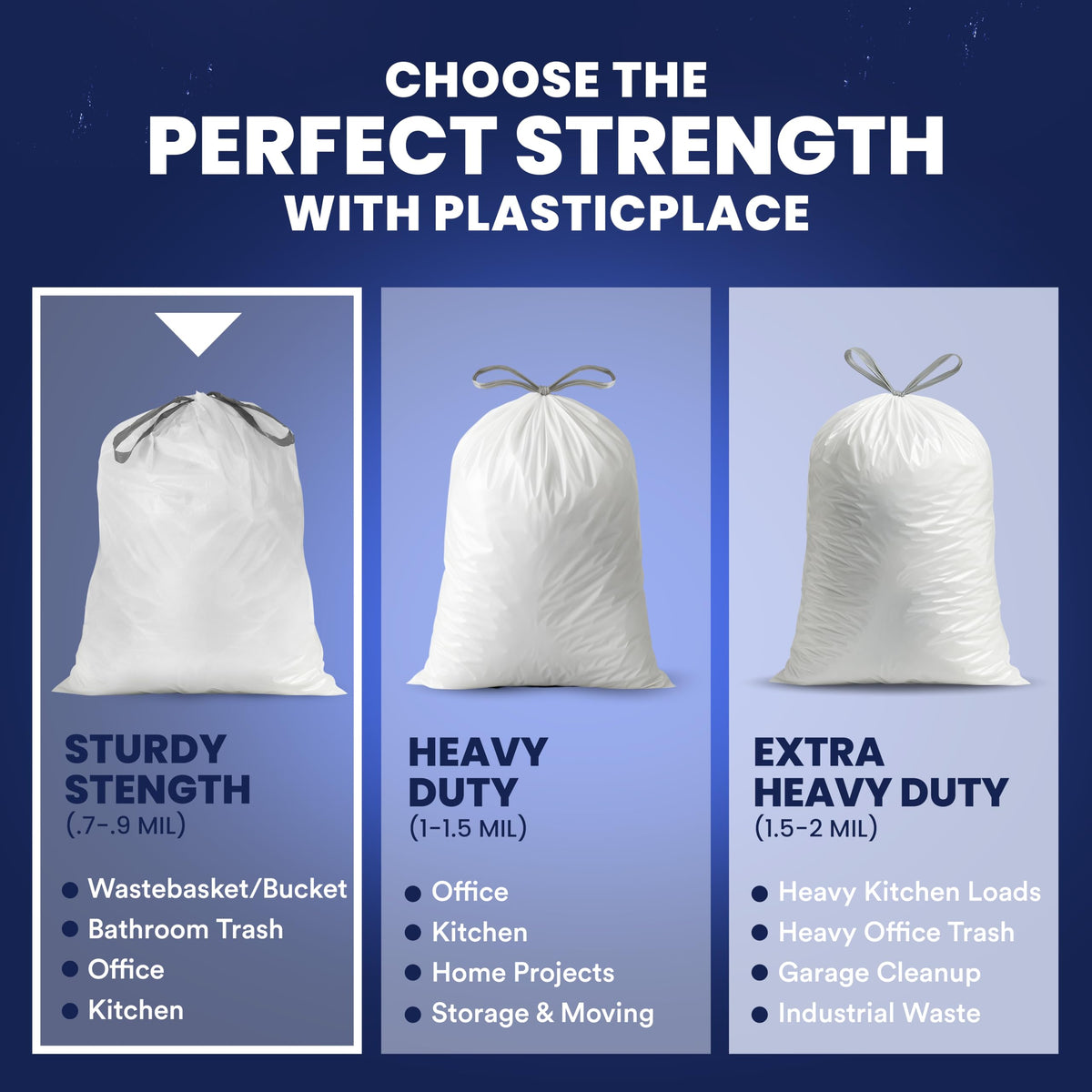 4-6 Gallon White Drawstring Bags Q127