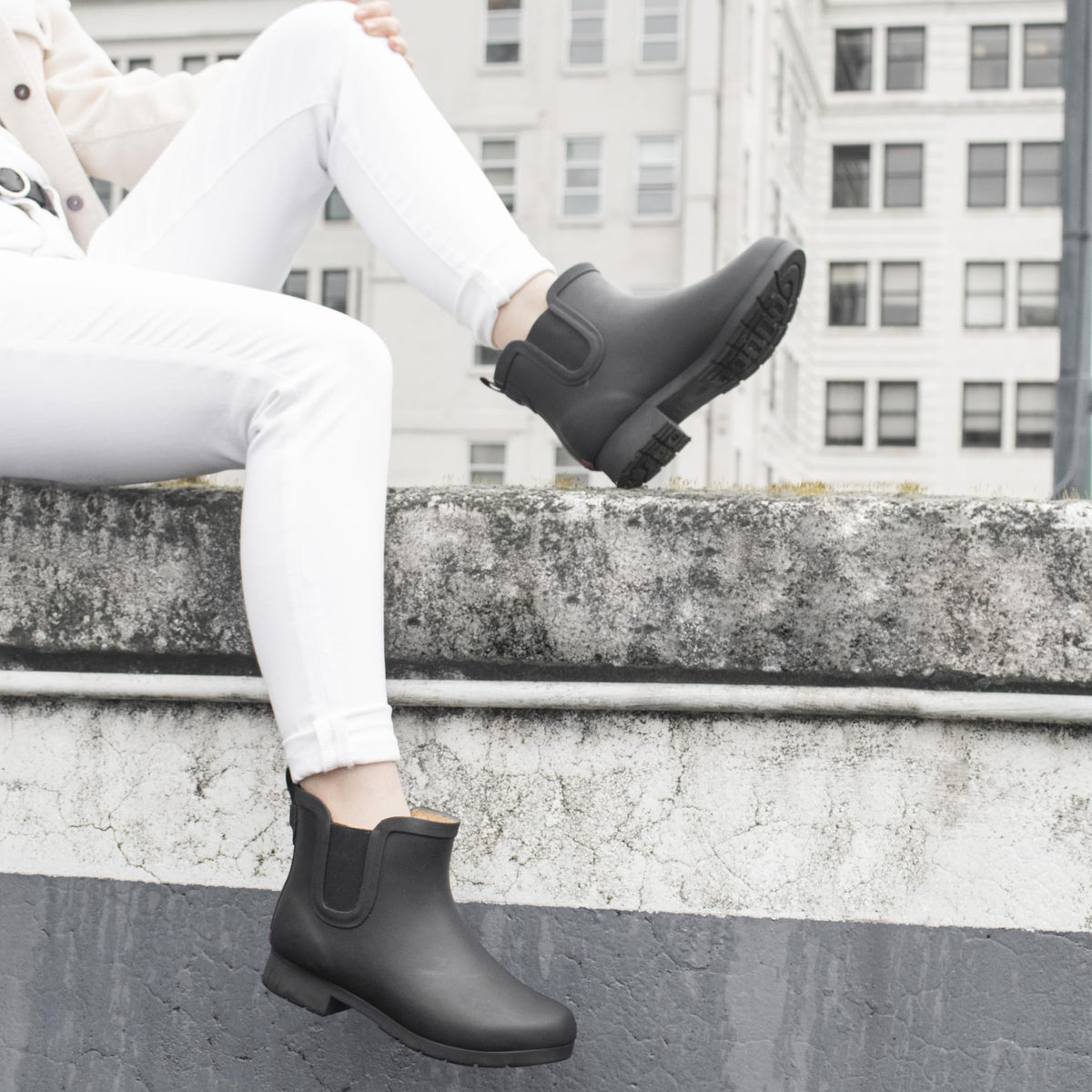 Waterproof Faux Fur Chelsea Rain Boot O996451
