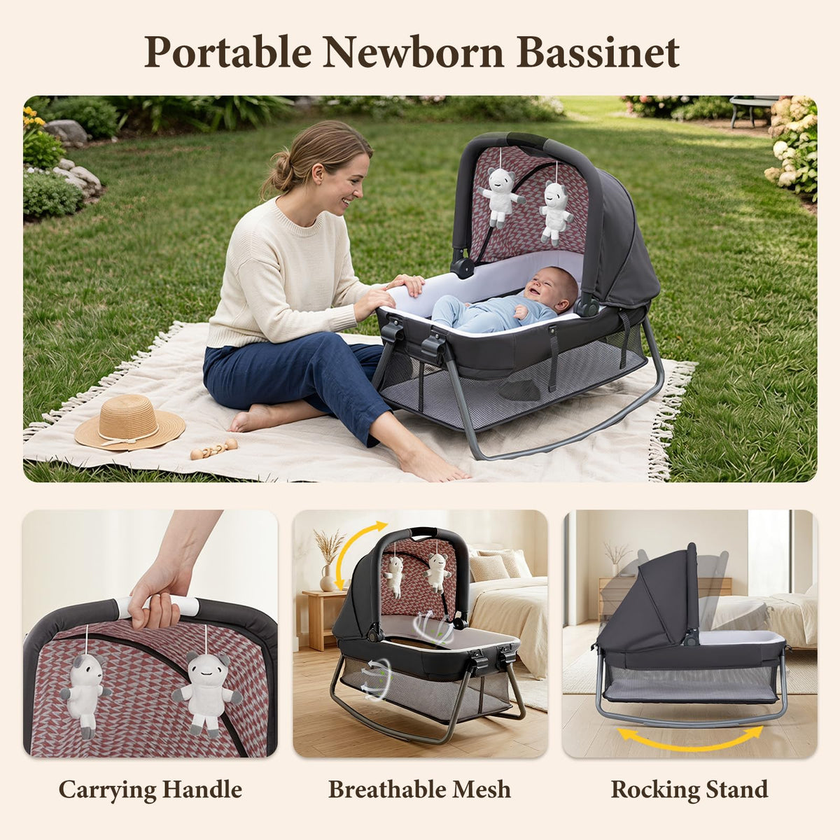 5 in 1 Pack and Play with Bassinet W891807