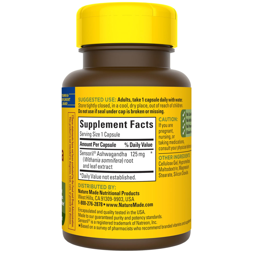 Ashwagandha Capsules 125mg 60 Capsules V463