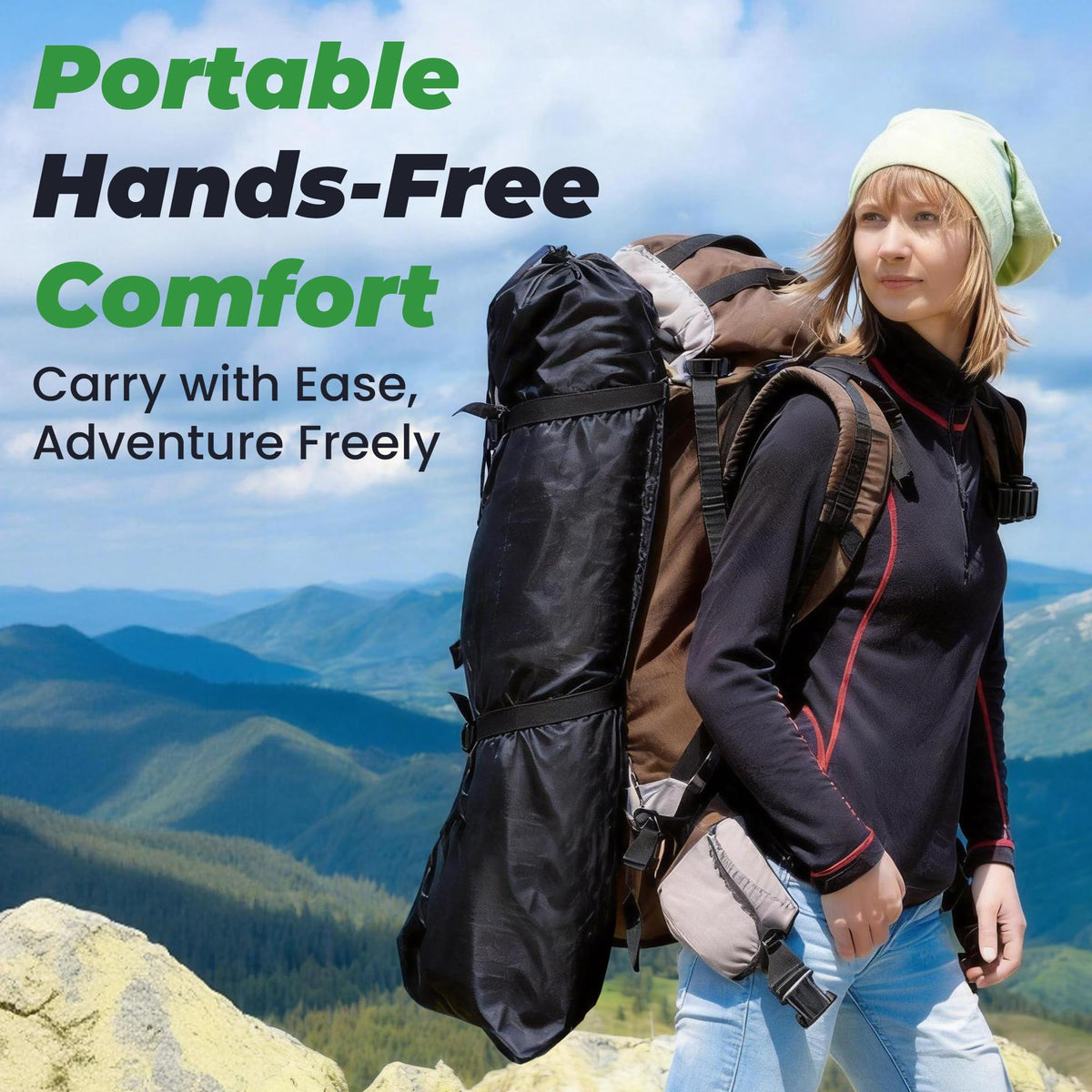 2 Pack Folding Camping Chair with Cup Holder & Carry Bag, Grass Green N78877