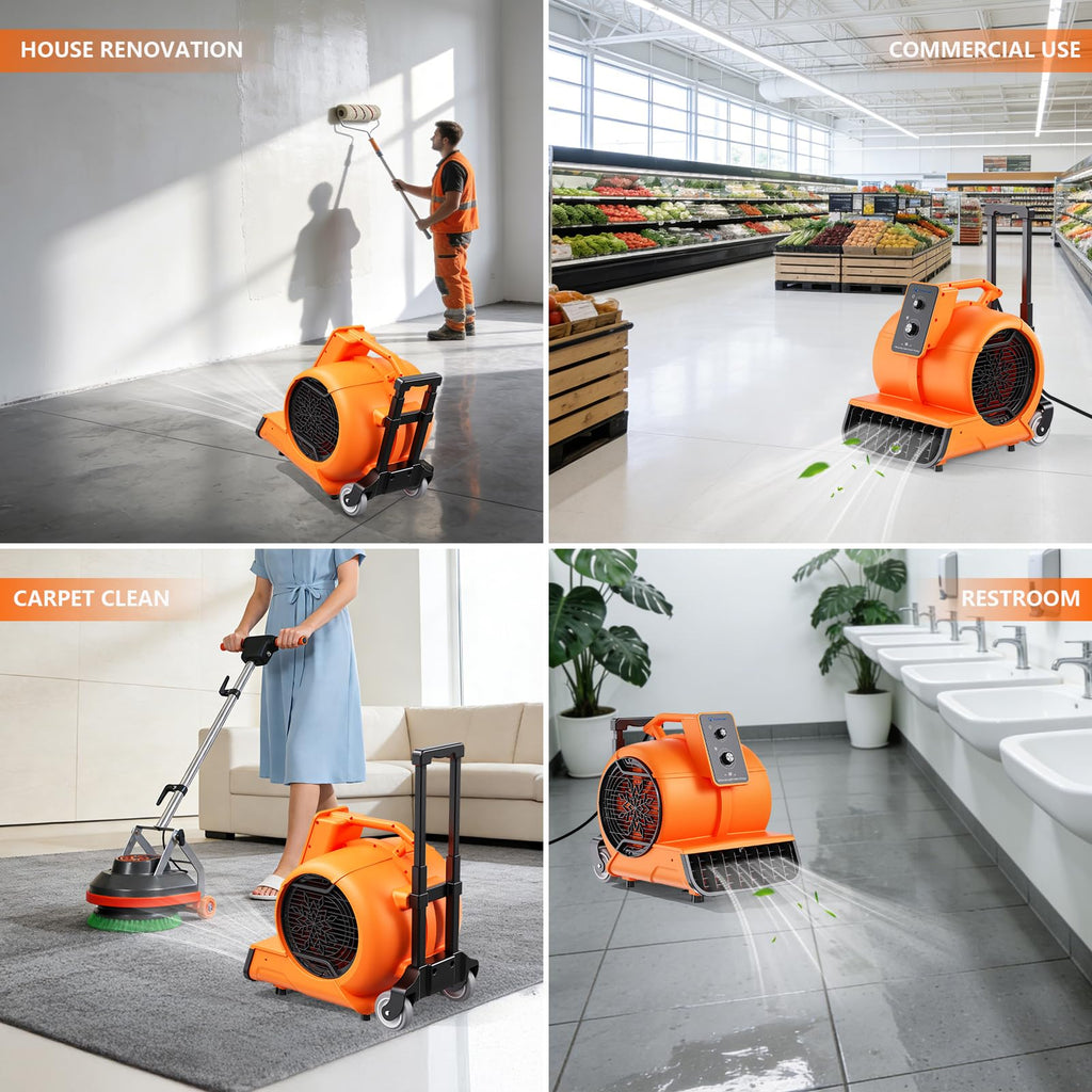 1 HP 4000 CFM Portable Air Mover Z1665