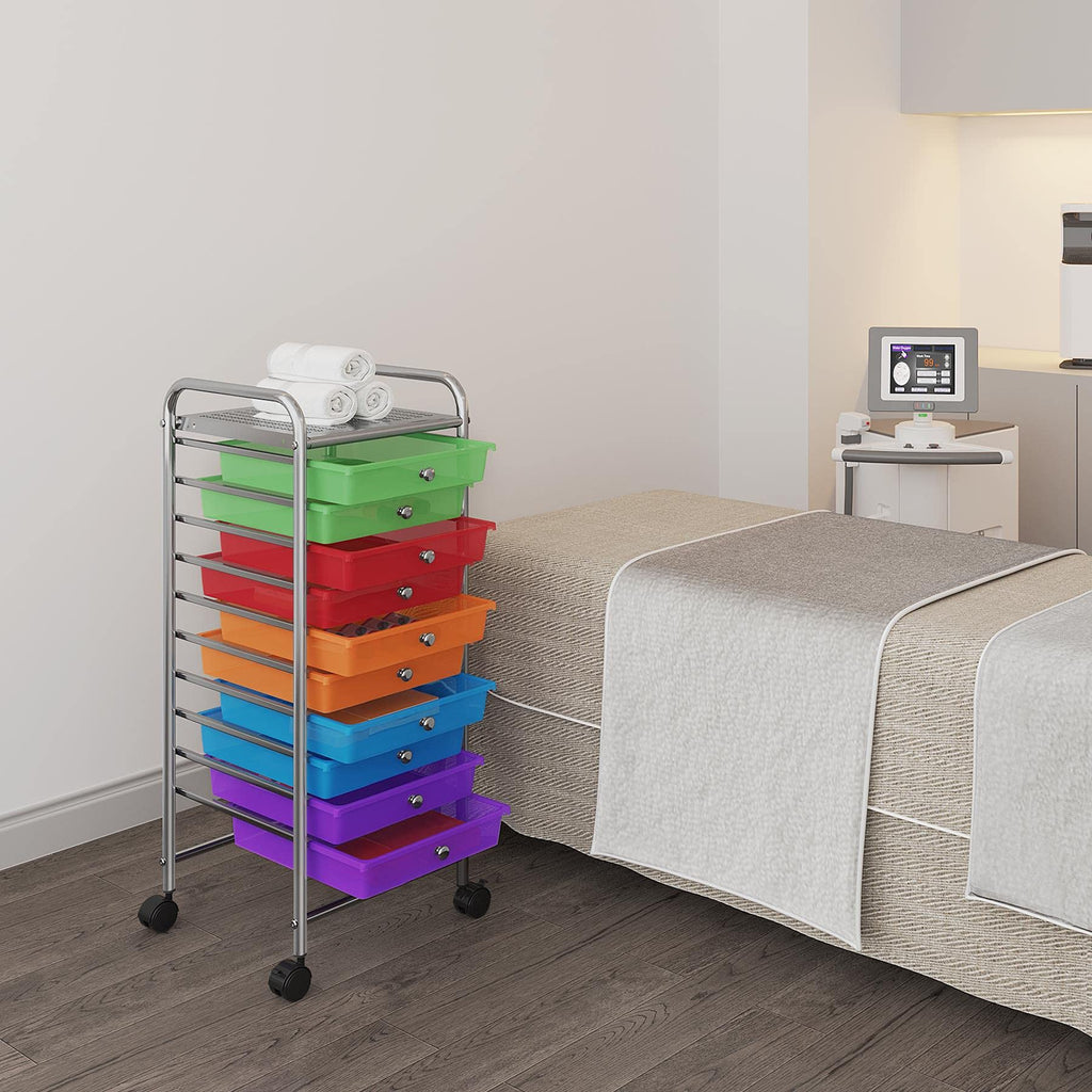 10 Drawer Rolling Storage Cart with Wheels I96810