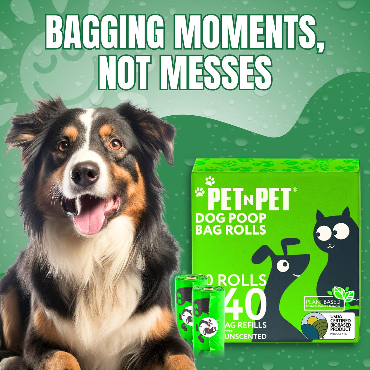 540 Count Plant Based Unscented Dog Poop Bags I390
