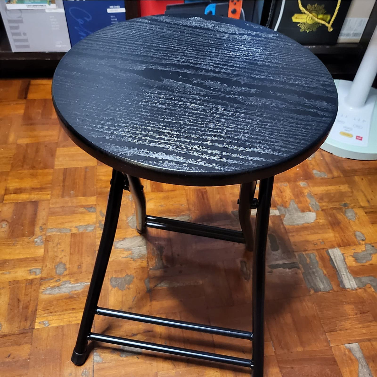 Folding Stool Round Wooden Board Q42283