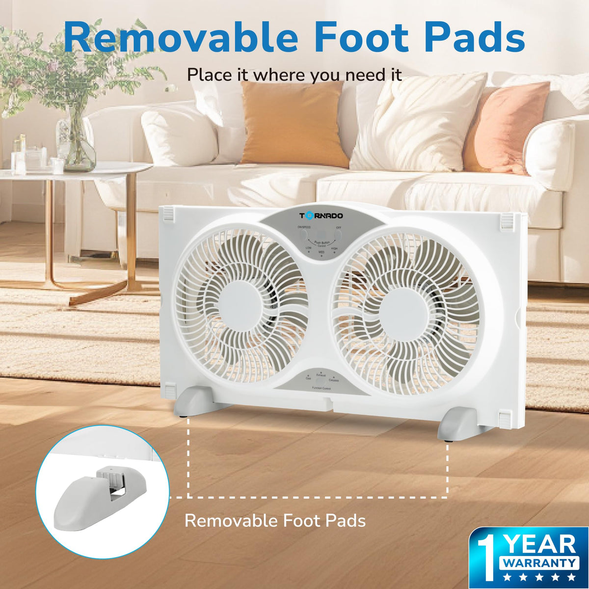 9 Inch 3-Speed White Window Fan X657