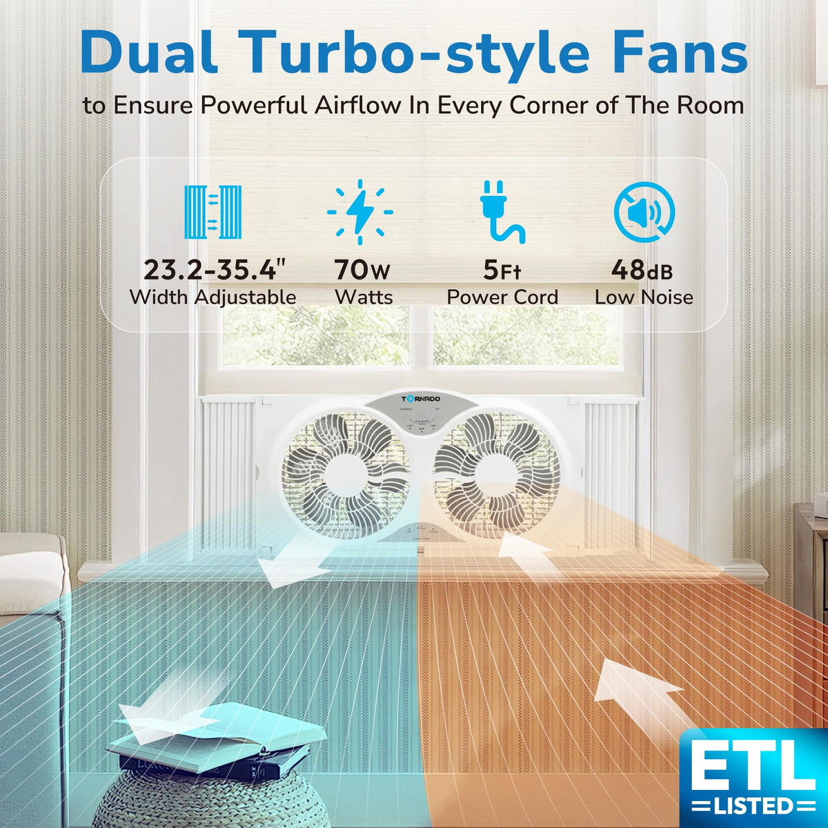 9 Inch 3-Speed White Window Fan X657