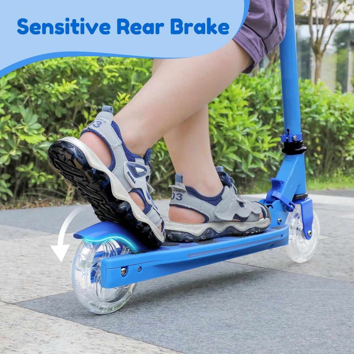 2 Wheel Adjustable Height Foldable Lightweight Kick Scooter B6641
